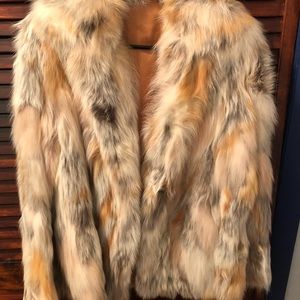 Fox Fur Patchwork Pastel Coat